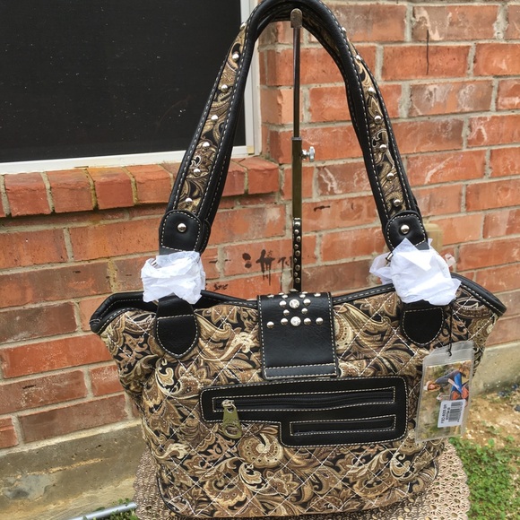 Montana West Paisley Quilted Tote NWT - Picture 2 of 6